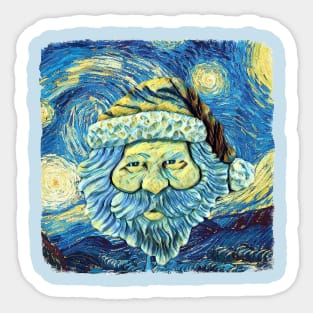 Santa Van Gogh Style Sticker